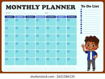 monthly planning design with child theme