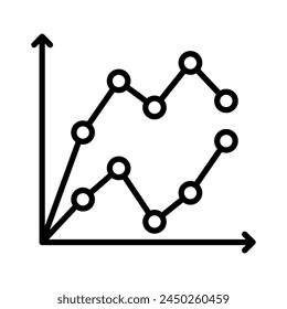 monthly profit vector design line icon element