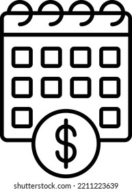 Monthly Salary vector icon. Can be used for printing, mobile and web applications.