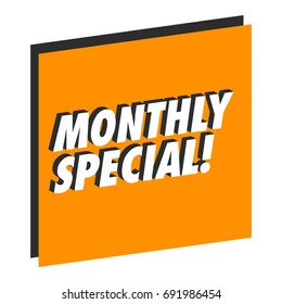 Monthly Special in Flat Colours with 3D Style Shadow