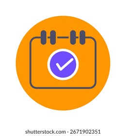 Ilustración vectorial mensual del icono de la auto-Renovación de la Suscripción, pictograma aislado en el fondo blanco	
