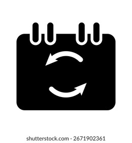 monthly subscription auto-renewal icon vector illustration, pictogram isolated on white background. color editable	
