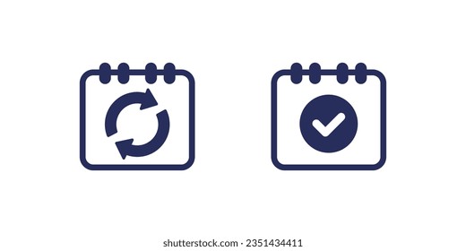 monthly subscription auto-renewal icons on white