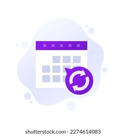 monthly subscription auto-renewal vector icon