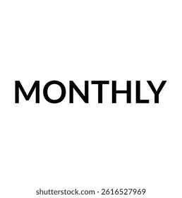 monthly text for T-shirt print and other use on white background.