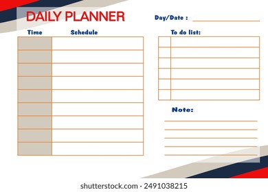 Monthly, Weekly, Daily Planner set. with simple element. Printable vector and can be modified as your needs. To fill your organizer book or make a agenda book.