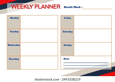 Monthly, Weekly, Daily Planner set. with simple element. Printable vector and can be modified as your needs. To fill your organizer book or make a agenda book.