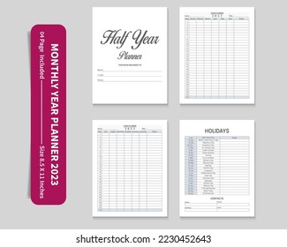 Monthly Year Planner 2023 Interior With Monthly Calendar Templates