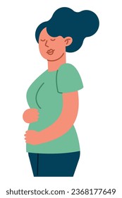 months pregnant begin illustration vector isolated