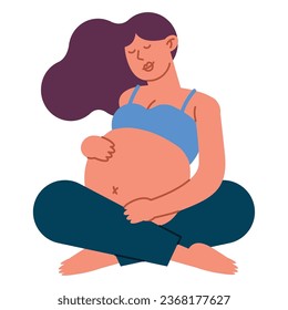 months pregnant design vector isolated