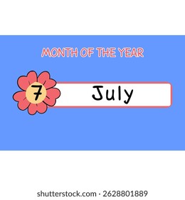 Months of The Year Educational Wall Art Poster vector
