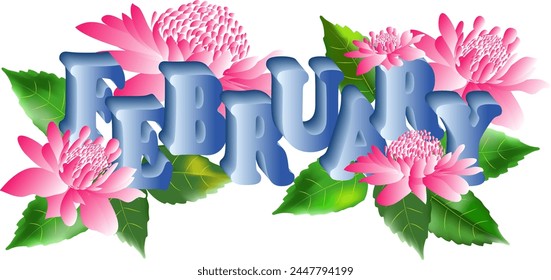 The months of the year have a beautiful appearance, decorated with blooming flowers.