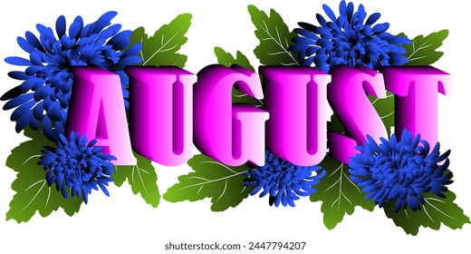 The months of the year have a beautiful appearance, decorated with blooming flowers.