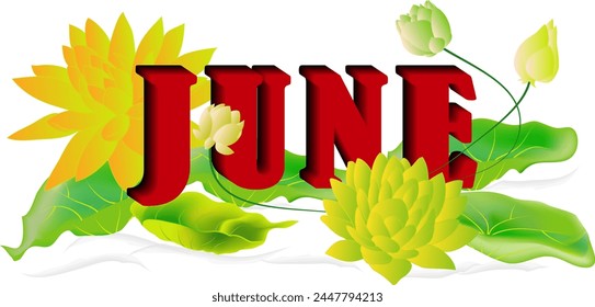 The months of the year have a beautiful appearance, decorated with blooming flowers.