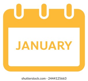 Months of year in the yearly calendar, date and time calendar