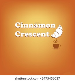 Month-shaped cinnamon bun is a common sweet dessert. Cinnamon Crescent
