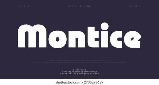 Montice, Creative digital technology Modern Logo Sport Italic Alphabet Font. Typography abstract italic Futurebold fonts, sport, movie brand and logos. vector illustration