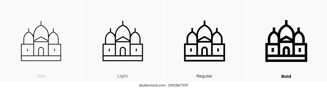 montmartre icon. Thin, Light Regular And Bold style design isolated on white background