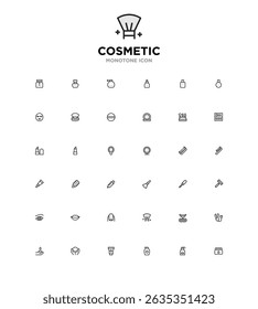 montone simple line icon set