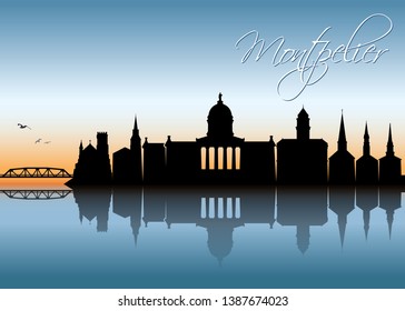 Montpelier skyline - Vermont, United States of America, USA - vector illustration