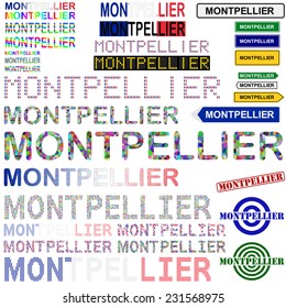 Montpellier text design set