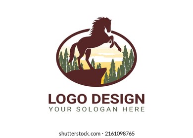Montrain Logo Design Vector Template