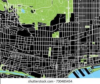 Montreal black and white map