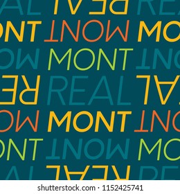 Montreal, canada seamless pattern