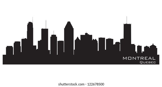 Montreal, Canada skyline. Detailed silhouette. Vector illustration