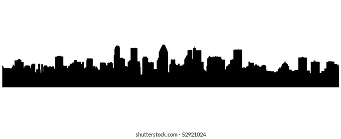 Montreal city silhouette