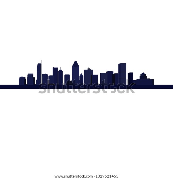 Montreal City Transparent Background Vector Illustration Stock Vector Royalty Free 1029521455