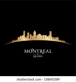 Montreal Quebec Canada city skyline silhouette. Vector illustration