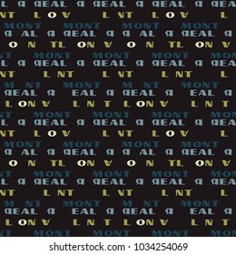 Montreal seamless pattern. Autentic artistic design for background.