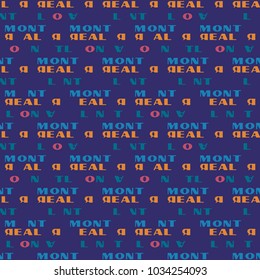 Montreal seamless pattern. Autentic artistic design for background.