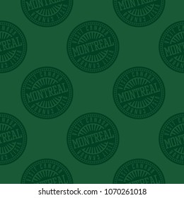 Montreal seamless pattern. Seamless badge pattern, backdrop for your design.