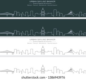 Montreal Single Line Skyline Banner