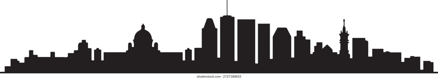 Horizonte de Montreal. silueta de Vector negro de diseño

