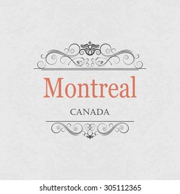 Montreal,Canada.Vintage frame.