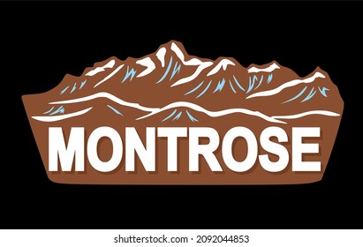 Montrose on a brown mountain background