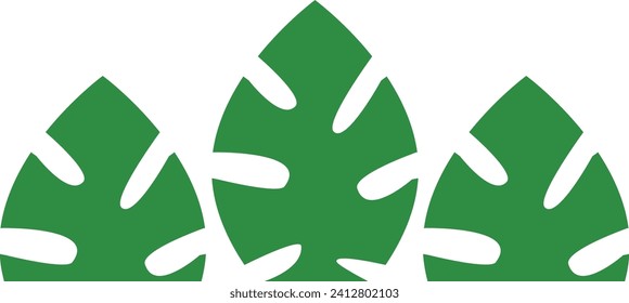 Logo-Symbol für Montsera-Blätter