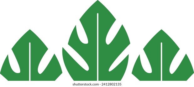 Logo-Symbol für Montsera-Blätter