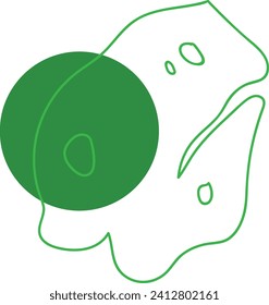 Elemento vectorial del icono del logotipo de la hoja de Montsera