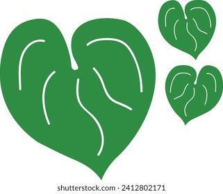 Logo-Symbol für Montsera-Blätter
