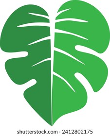 Montsera leaf logo icon vector element