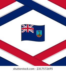 Montserrat Flag Abstract Background Design Template. Montserrat Independence Day Banner Social Media Post. Montserrat Template