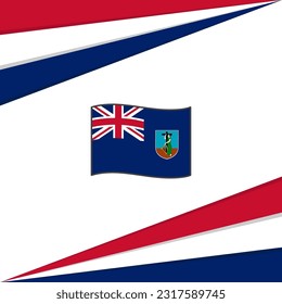 Montserrat Flag Abstract Background Design Template. Montserrat Independence Day Banner Social Media Post. Montserrat Design