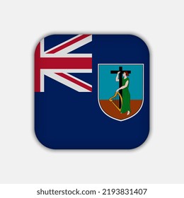 Montserrat flag, official colors. Vector illustration.