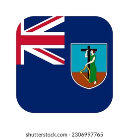 Montserrat flag simple illustration for independence day or election