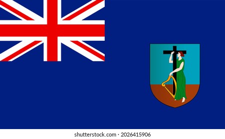 Montserrat flag vector icon .
