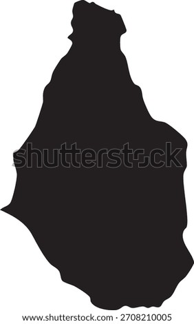 Montserrat Island Map Silhouette Vector